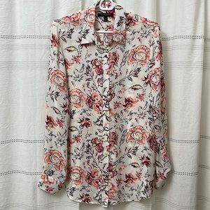 Banana Republic Floral Dillon Silky Shirt // Medium. Perfect condition.